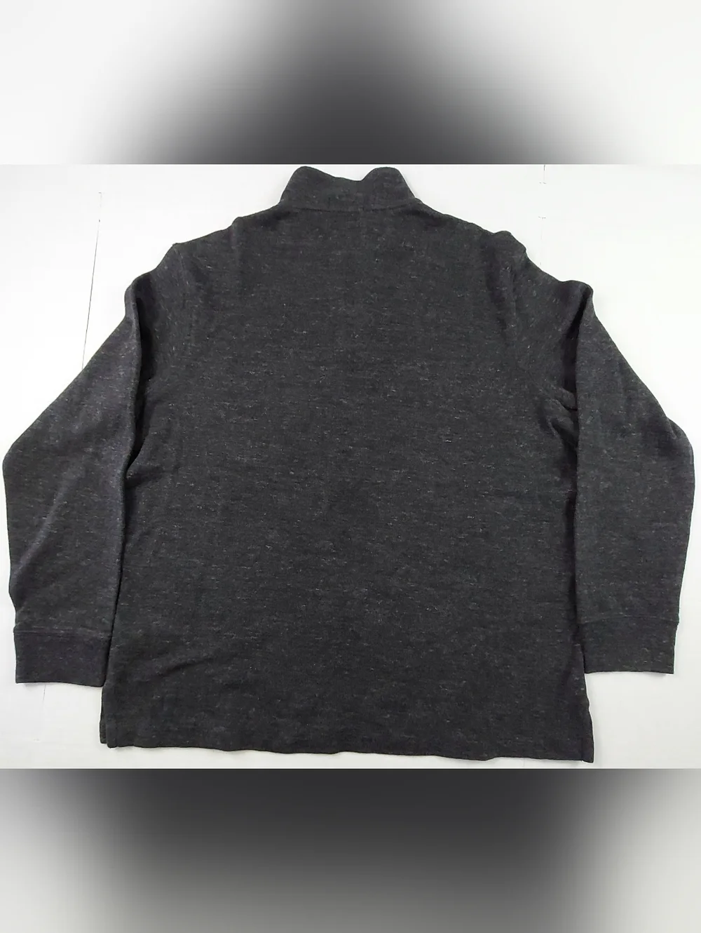 Polo Ralph Lauren Estate Rib Shirt Mens Large Gray 1/4 Zip Pullover Long Sleeve